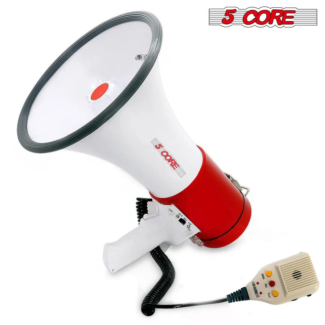 5Core Megaphone Speakers Blow Horn Pro Event Rechargeable Recording