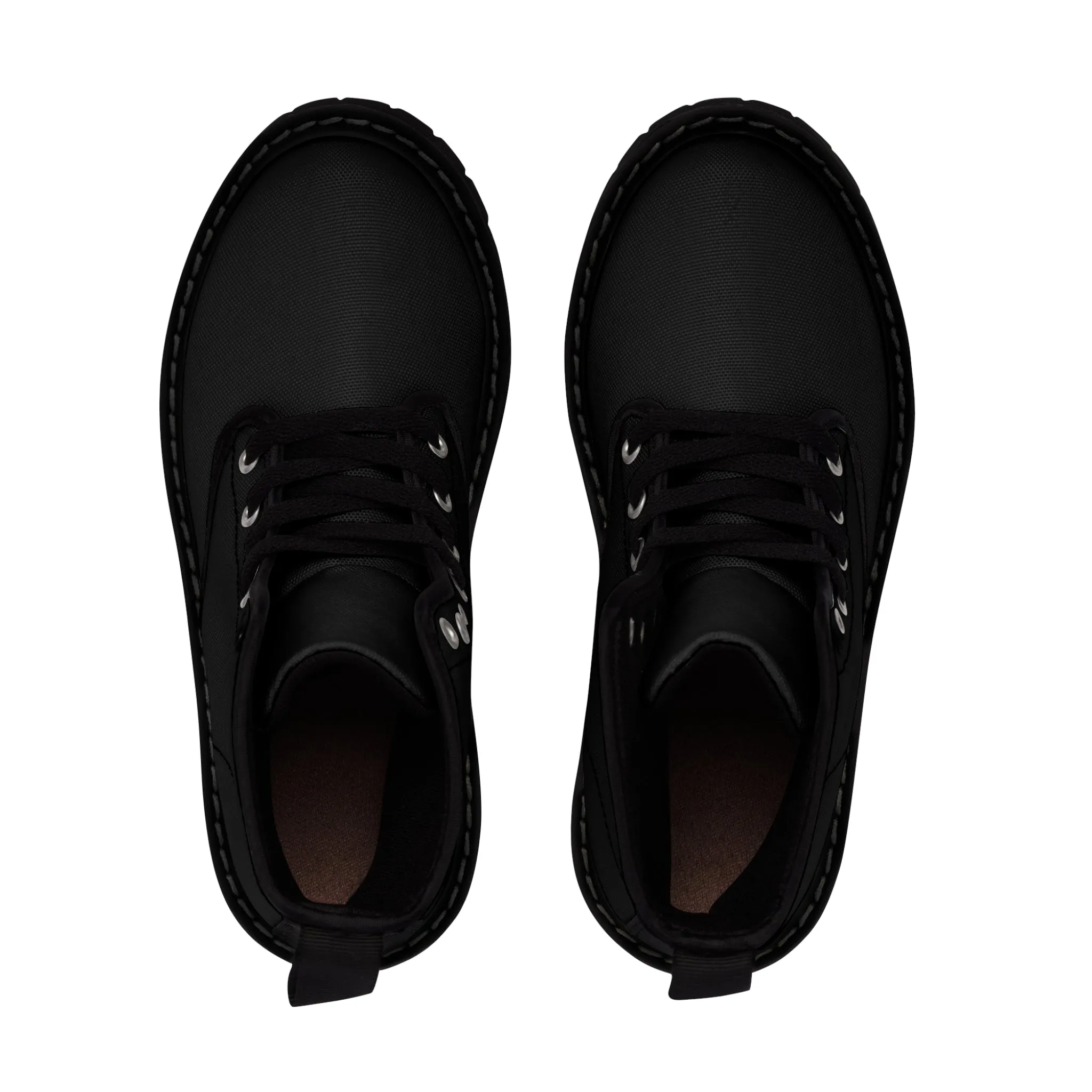 A1-Peace Sparta Black Canvas Boots AOP