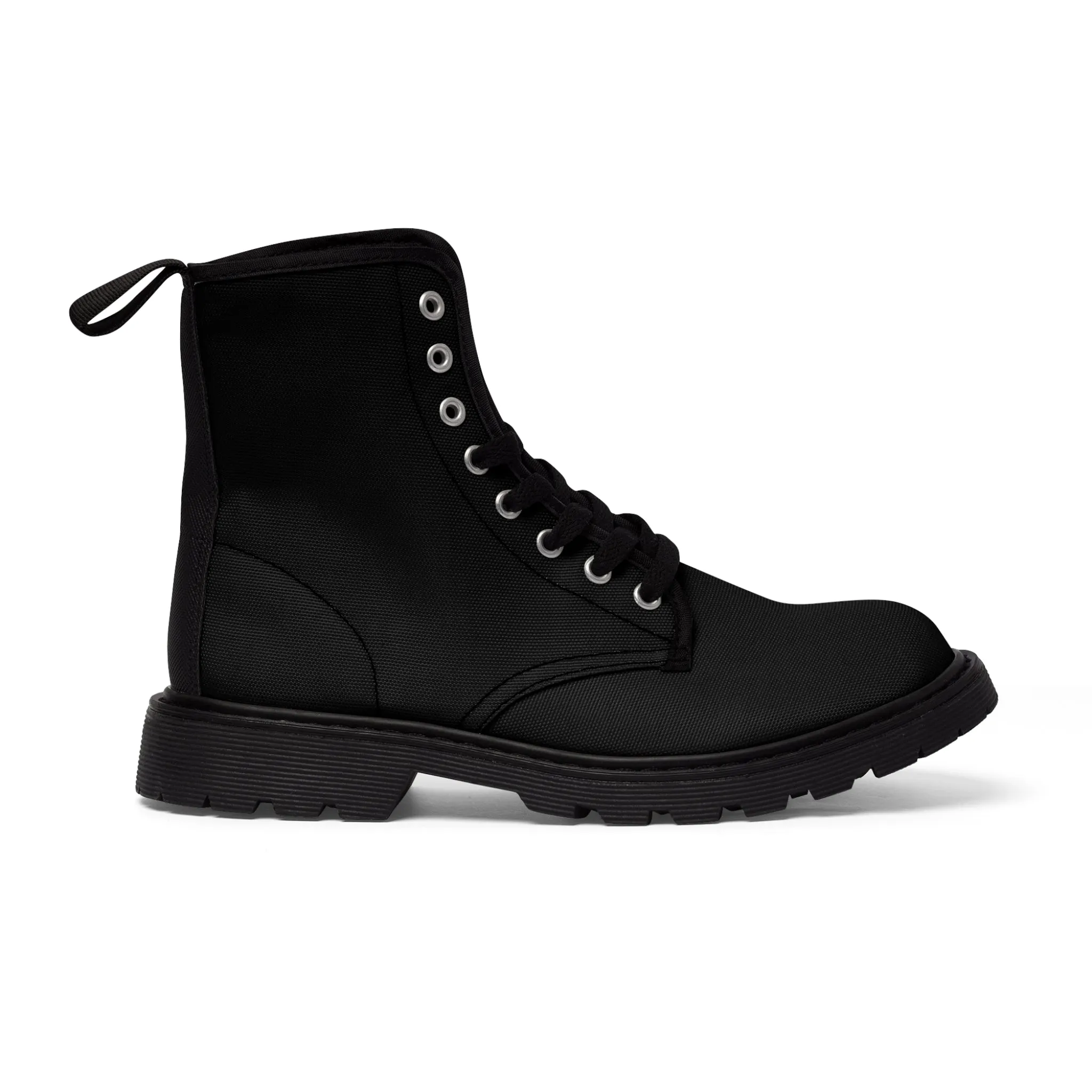 A1-Peace Sparta Black Canvas Boots AOP