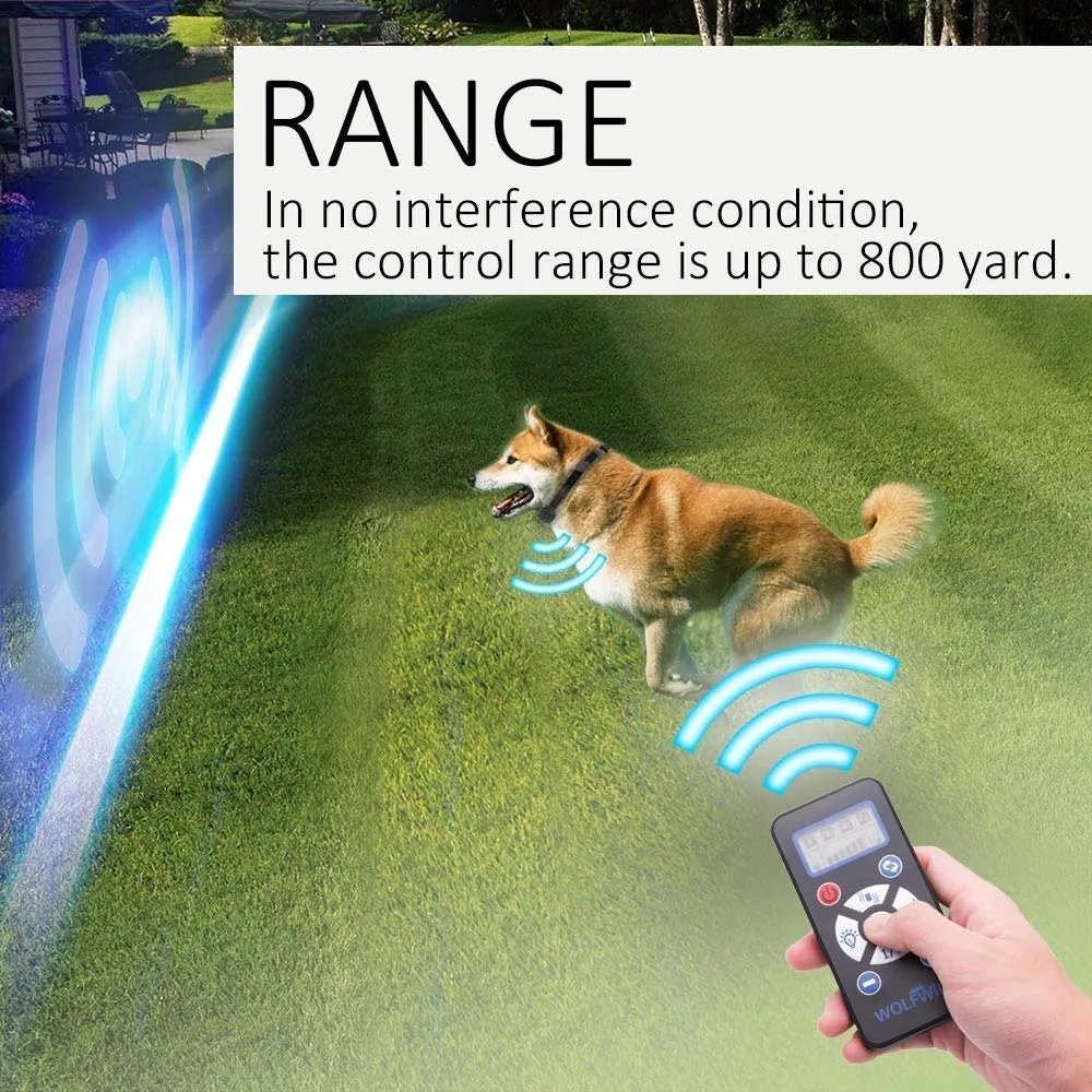 Aniluxe Bark   Remote Trainer All in One 800 Yards Dog Training Collar - Waterproof & Rechargeable E-Collar with Beep Automation Adjustable Vibration (1*Collar)
