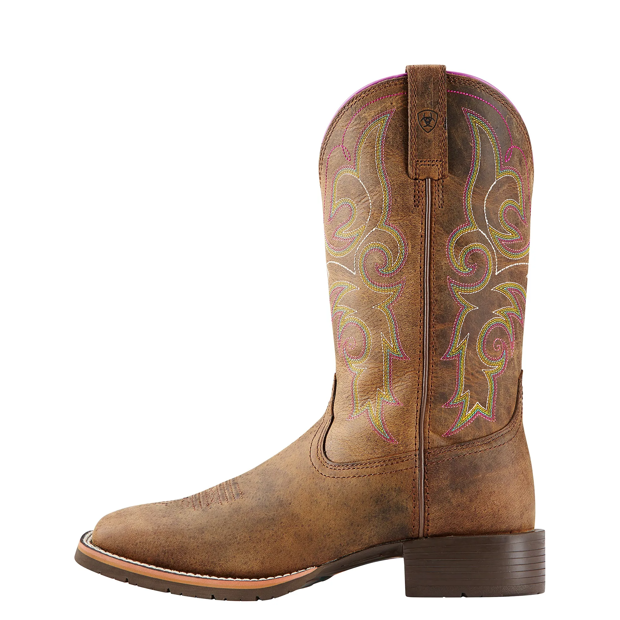 Ariat Ladies Hybrid Rancher Distressed Brown Western Boots 10018527