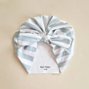 Baby Swim Turban - UPF50  - Misty Blue Stripes