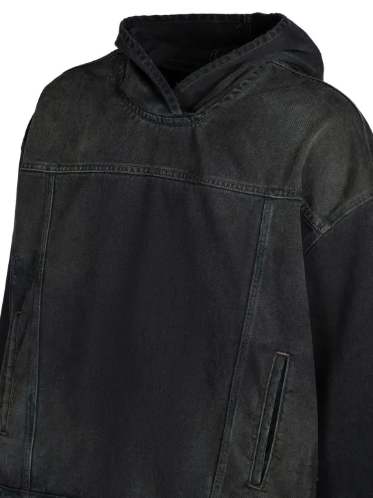 Balenciaga   Cotton denim hoodie 