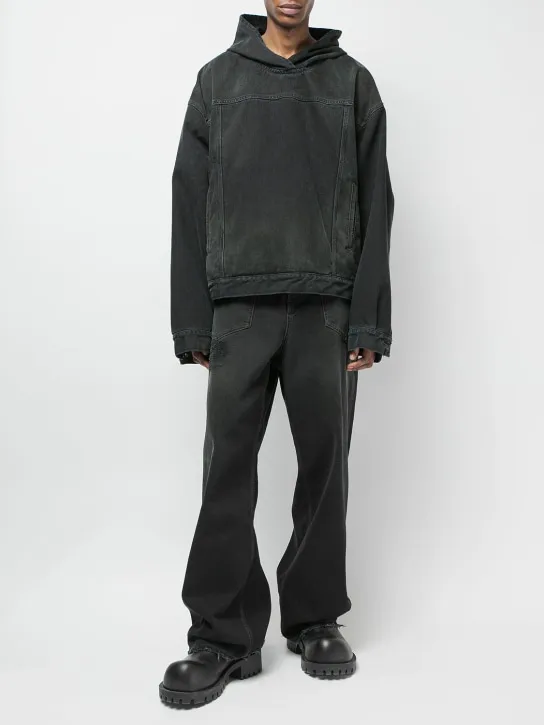 Balenciaga   Cotton denim hoodie 
