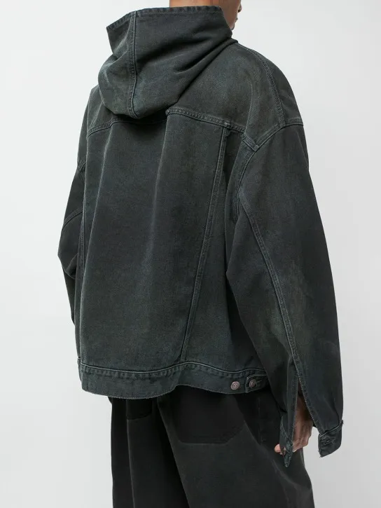 Balenciaga   Cotton denim hoodie 