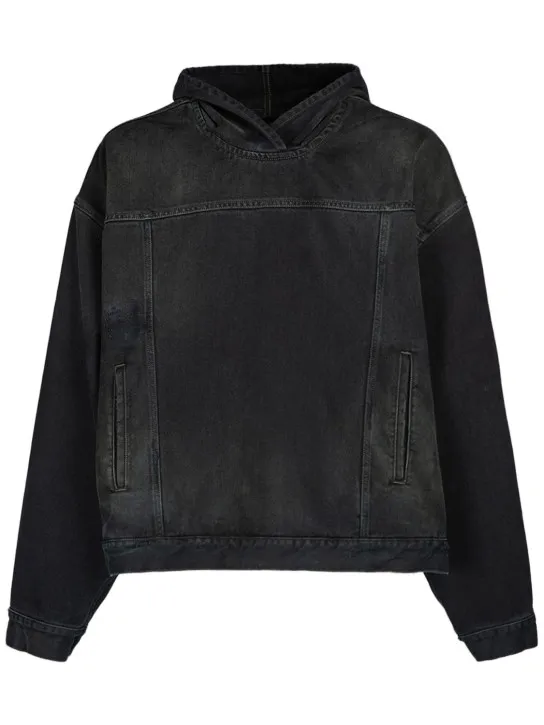 Balenciaga   Cotton denim hoodie 