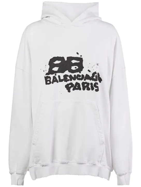 Balenciaga   Large fit cotton hoodie 