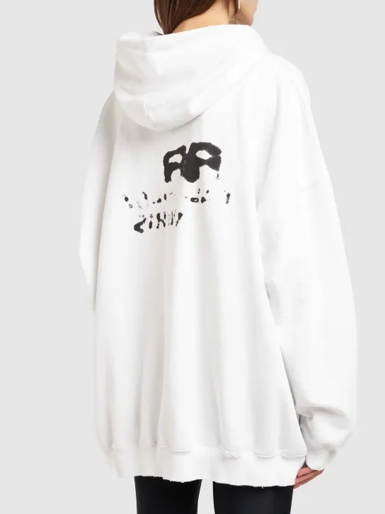 Balenciaga   Large fit cotton hoodie 