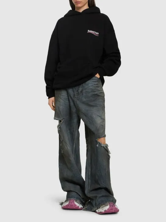 Balenciaga   Medium fit cotton hoodie 