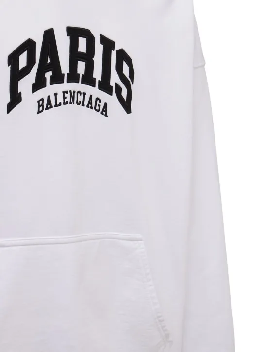 Balenciaga   Wide embroidered cotton hoodie 