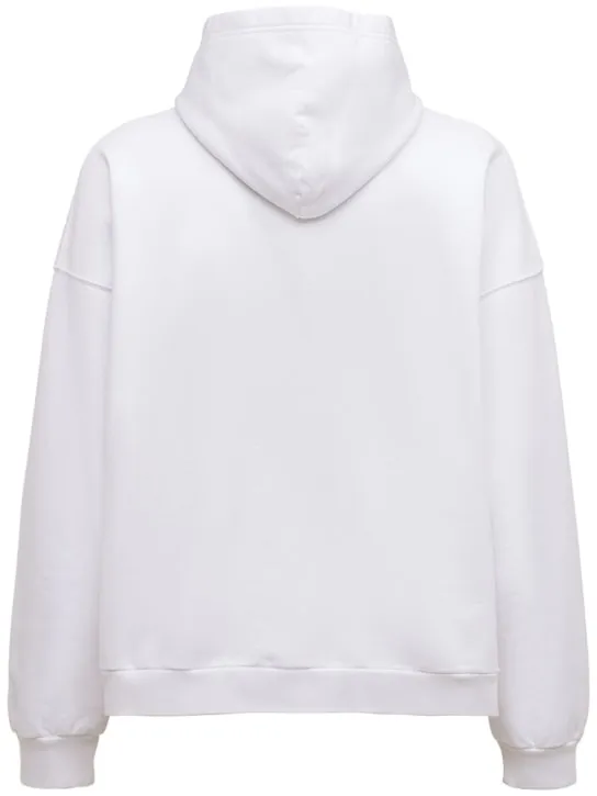 Balenciaga   Wide embroidered cotton hoodie 