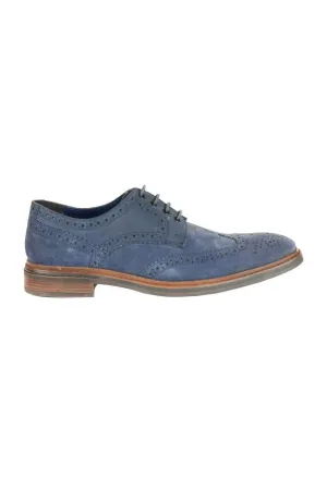 Balham Suede Leather Brogues - Navy