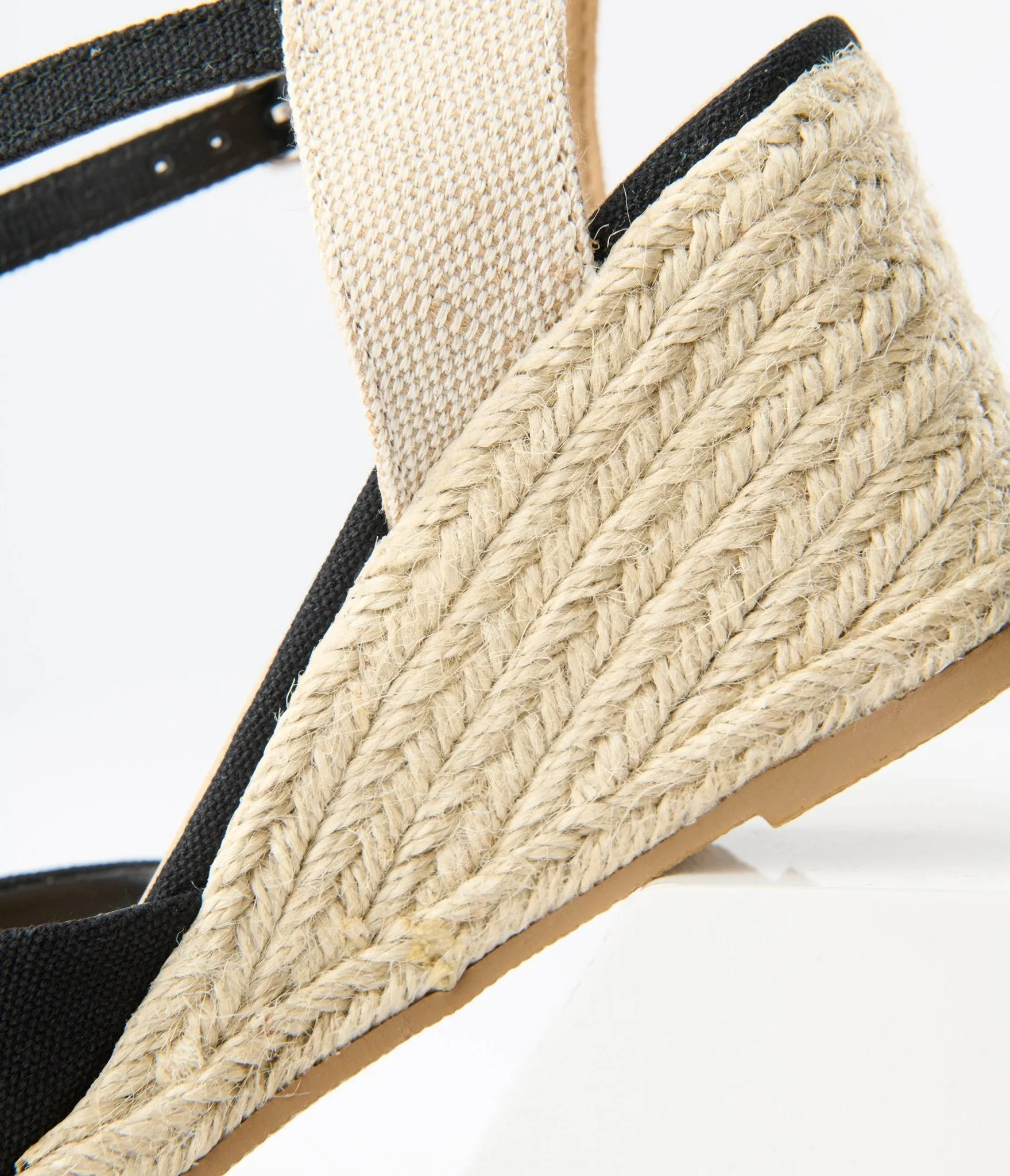 Black Espadrille Wedges