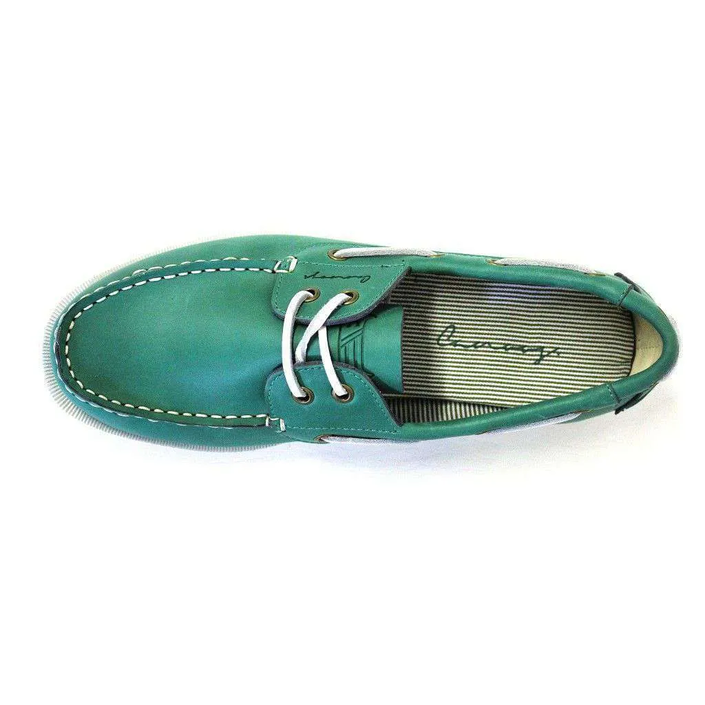 Boat Shoe Golf Shoe in Augusta Green by Canoos