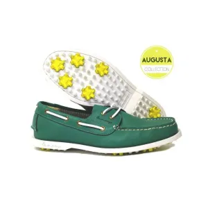 Boat Shoe Golf Shoe in Augusta Green by Canoos