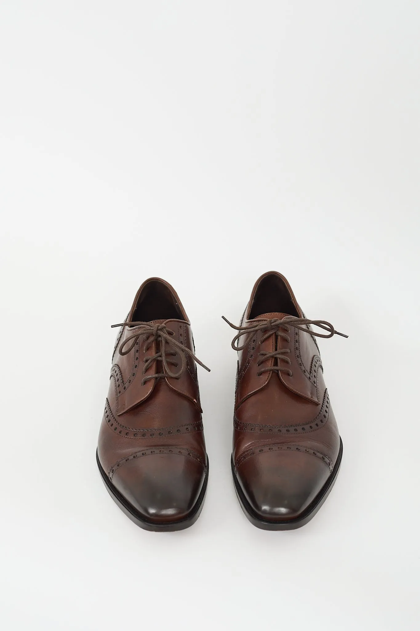 Brown Leather Lace Up Brogue