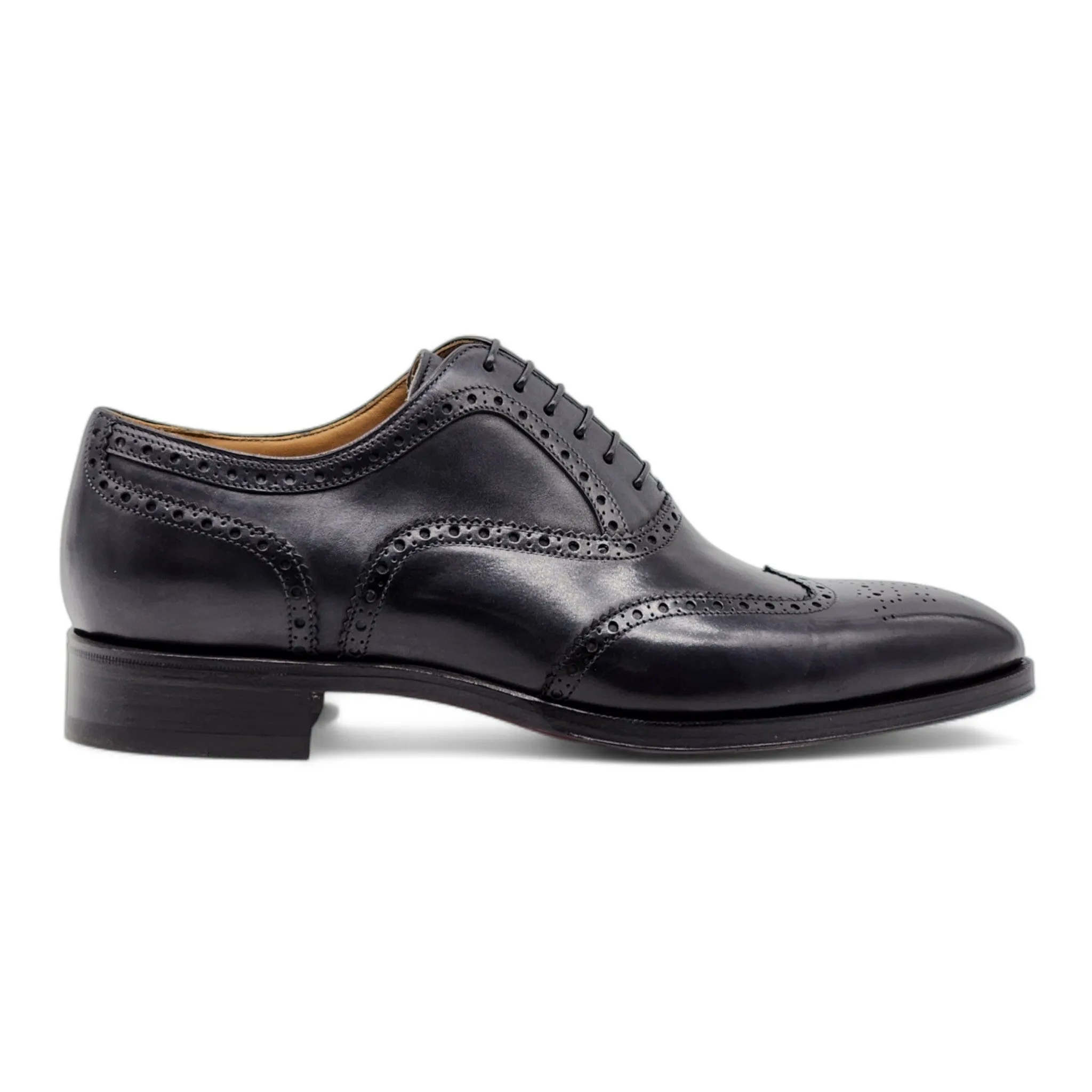 Christian Louboutin Cousin Platerissimo Brogue Shoes - Leather - Black - 41.5