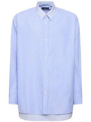Comme des Garçons Homme   Double cotton striped shirt 
