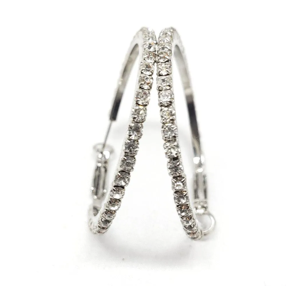 Crystal Rhinestone Hoops