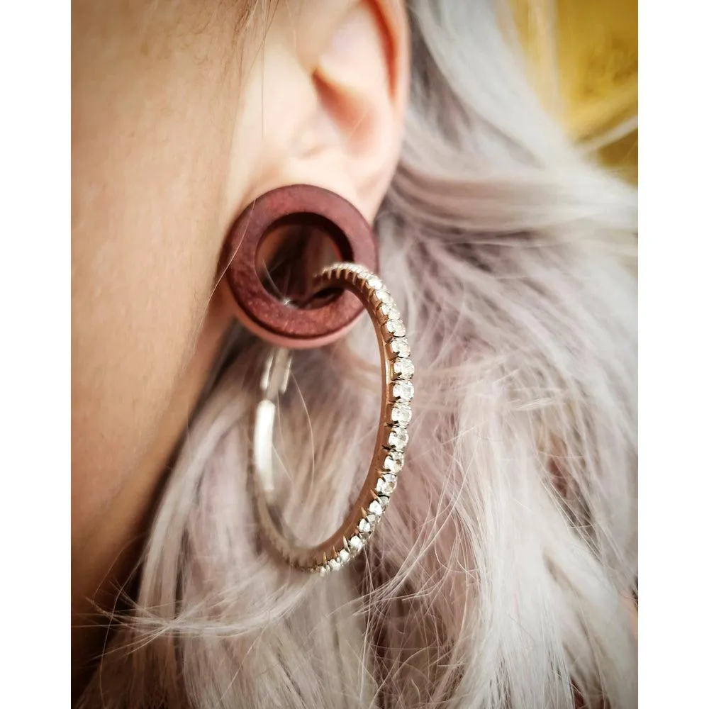 Crystal Rhinestone Hoops