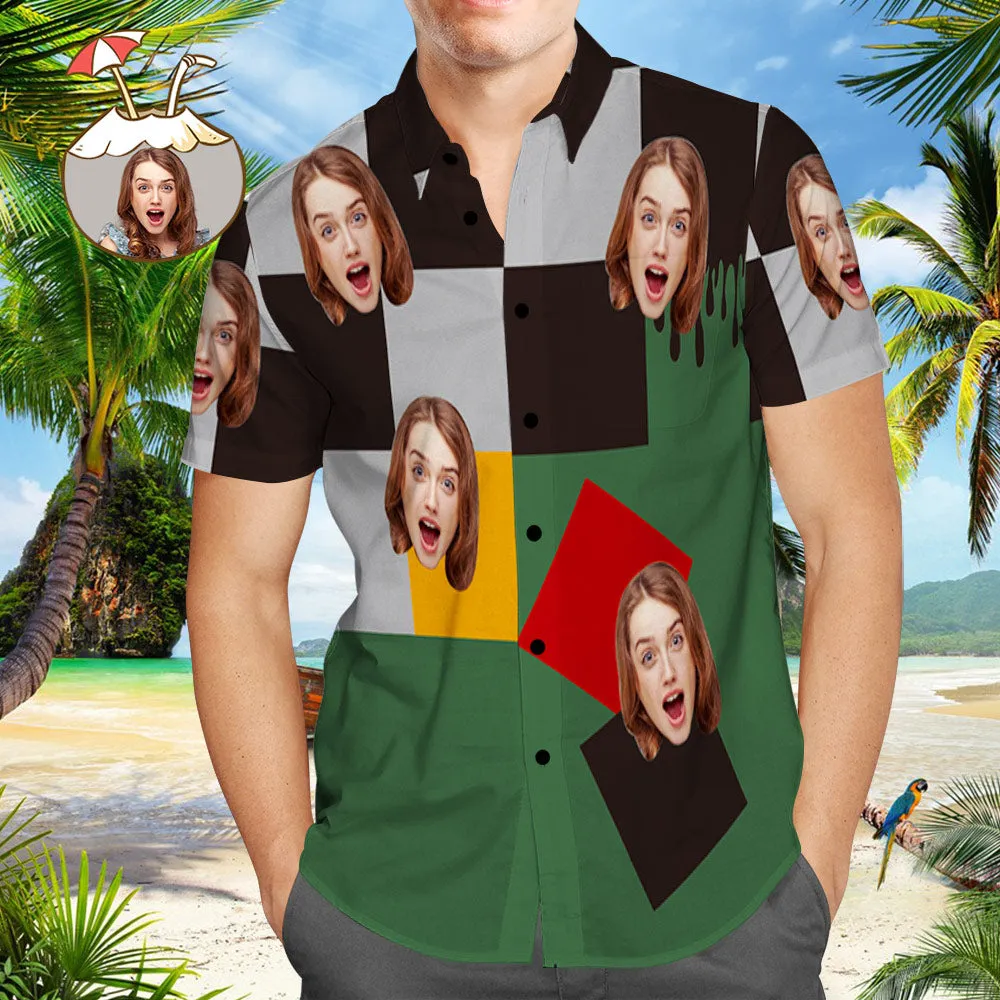 Custom Photo Hawaiian Shirt Birthday Gift For Men-Vintage Style