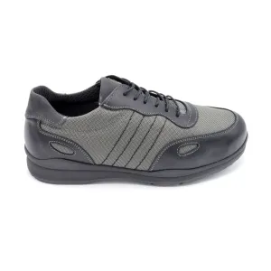 DB Dawson - Mens Extra Wide Trainer-  6V(6E-8E) Fitting - Grey/Black