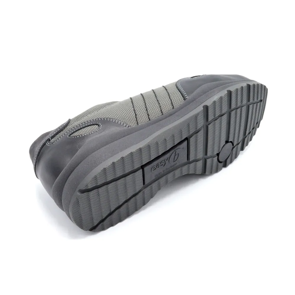 DB Dawson - Mens Extra Wide Trainer-  6V(6E-8E) Fitting - Grey/Black