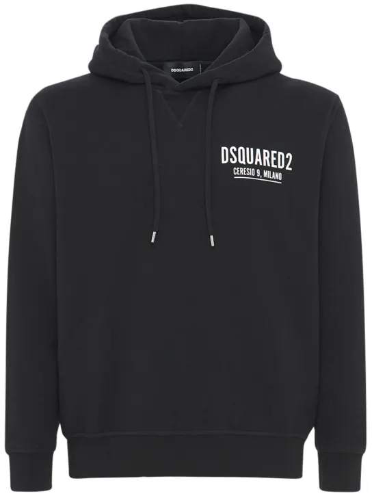 Dsquared2   Ceresio 9 print cotton jersey hoodie 