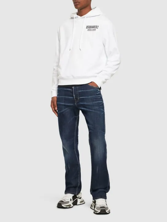 Dsquared2   Ceresio 9 print cotton jersey hoodie 