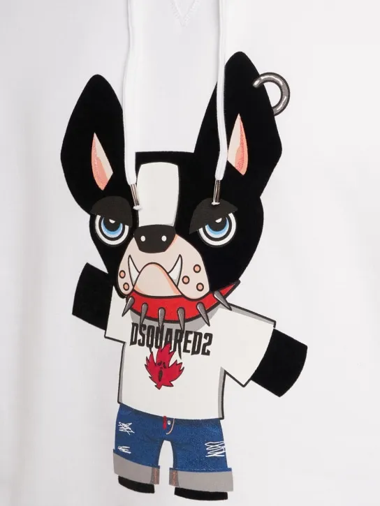 Dsquared2   Cool fit cotton dog print hoodie 