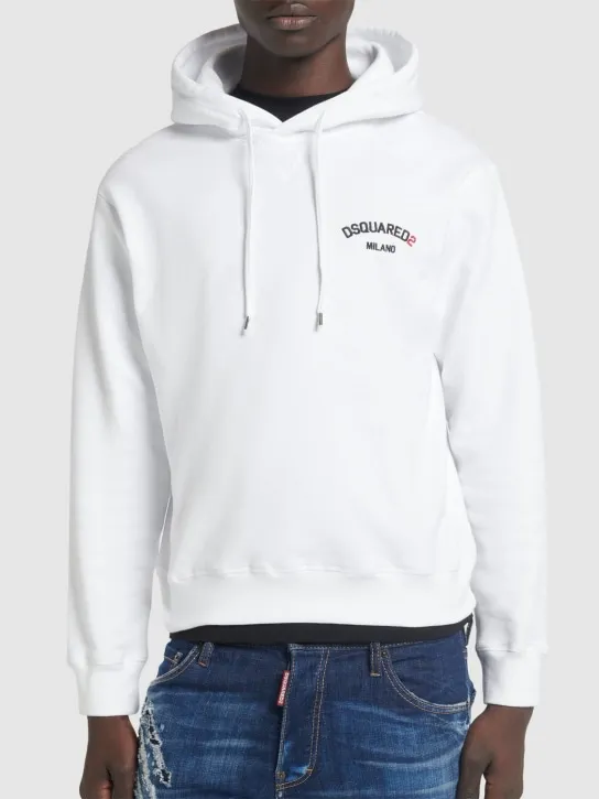 Dsquared2   Cool fit cotton logo hoodie 