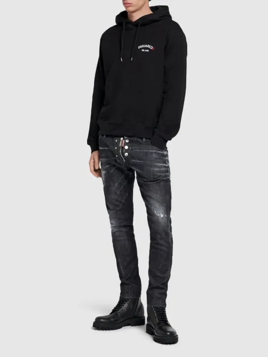 Dsquared2   Cool fit cotton logo hoodie 