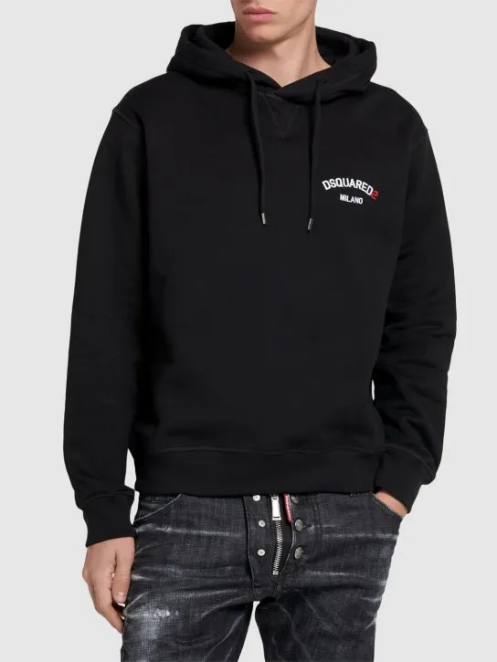 Dsquared2   Cool fit cotton logo hoodie 
