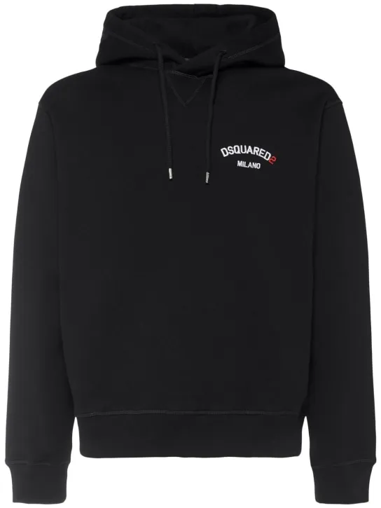 Dsquared2   Cool fit cotton logo hoodie 