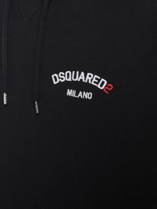 Dsquared2   Cool fit cotton logo hoodie 