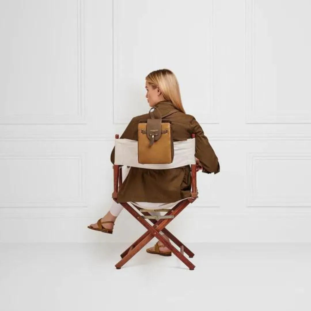 Fairfax & Favor Mini Windsor Suede Backpack in Tan