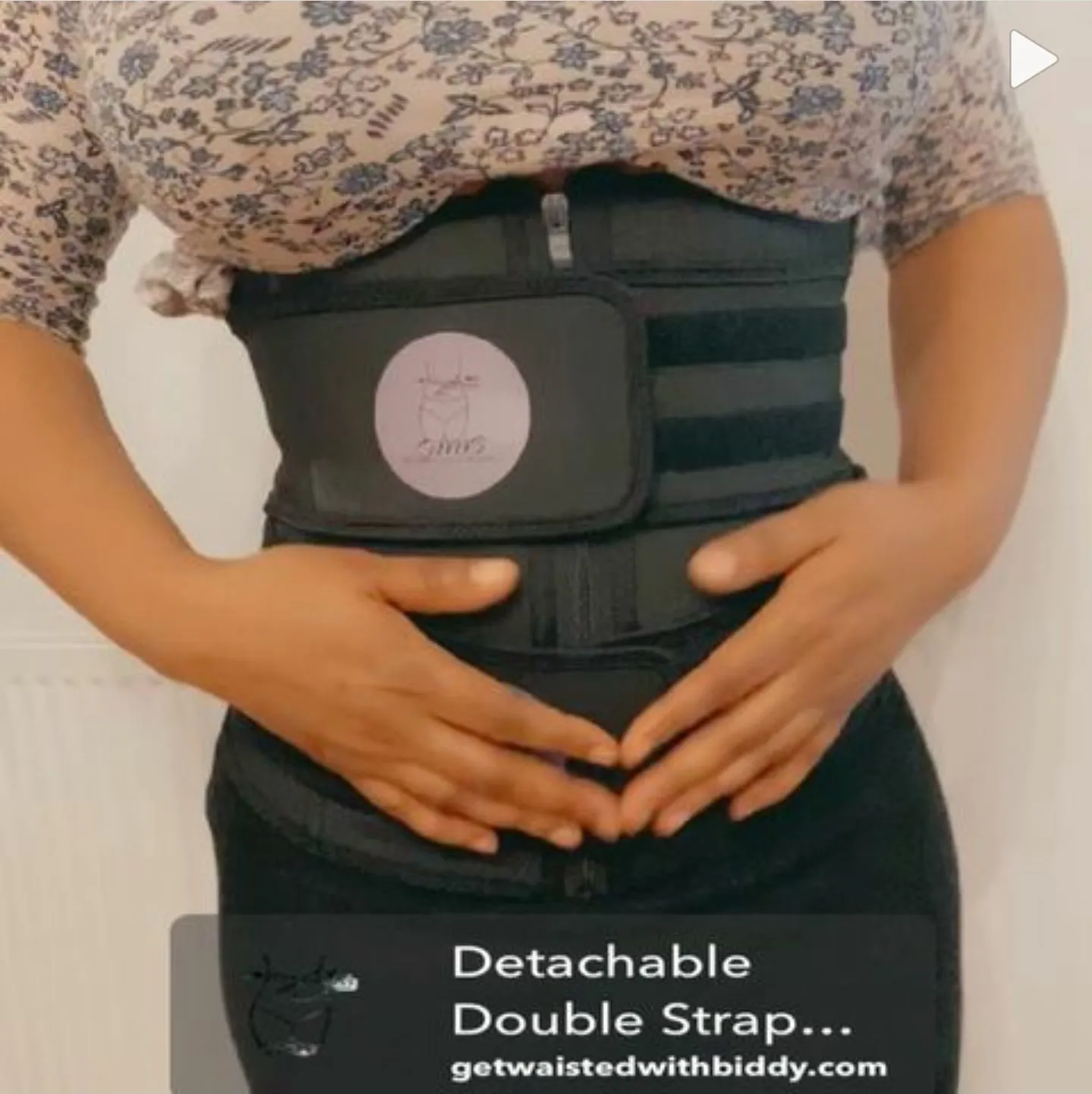 GWB Detachable Double Strap Waist Trainer Waist Trimmer Waist Shaper Corset Girdle Shapewear