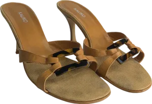 Kaliko Beige Leather Heeled Sandals EU 39