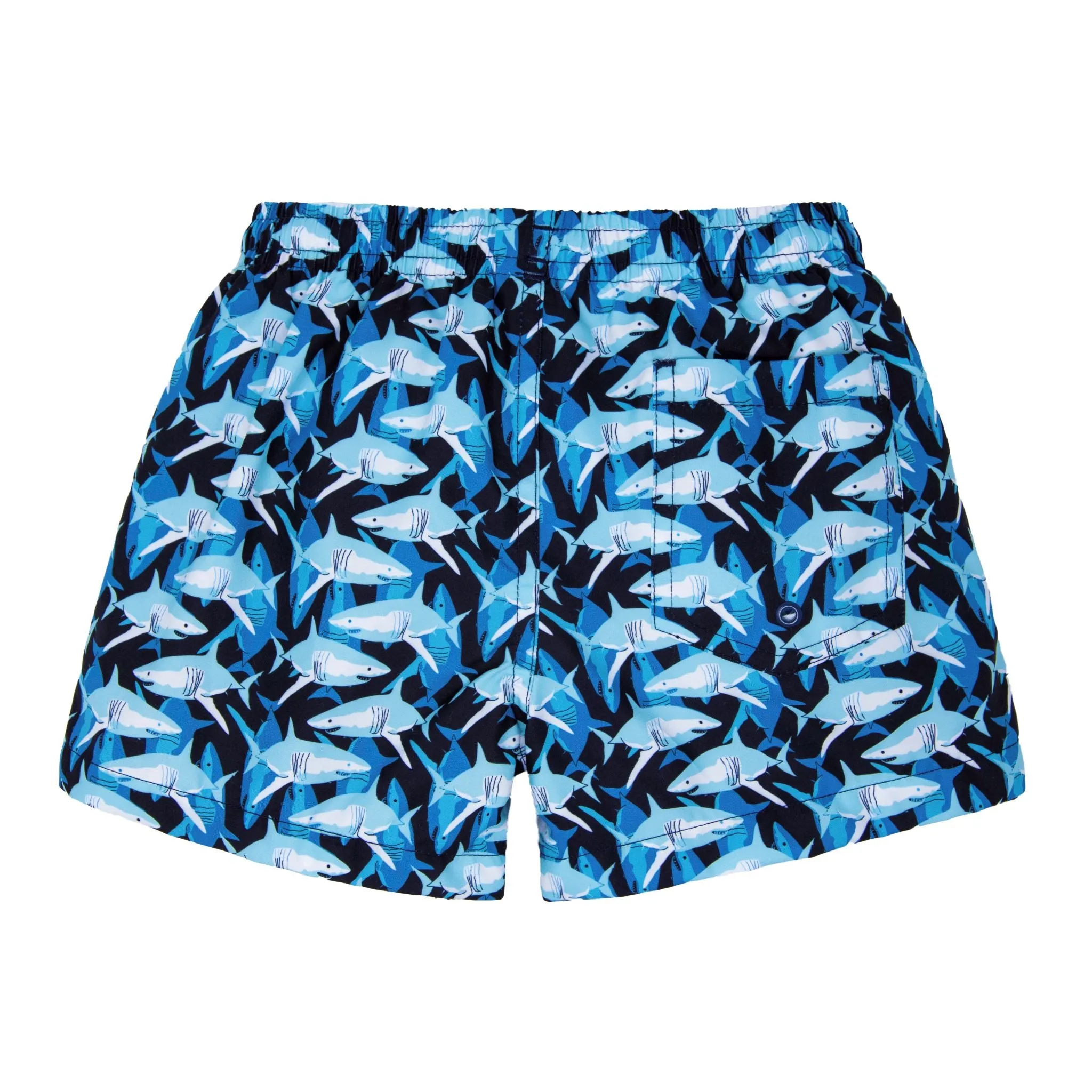 Kids Jack Bright Blue Sharks Swim Shorts