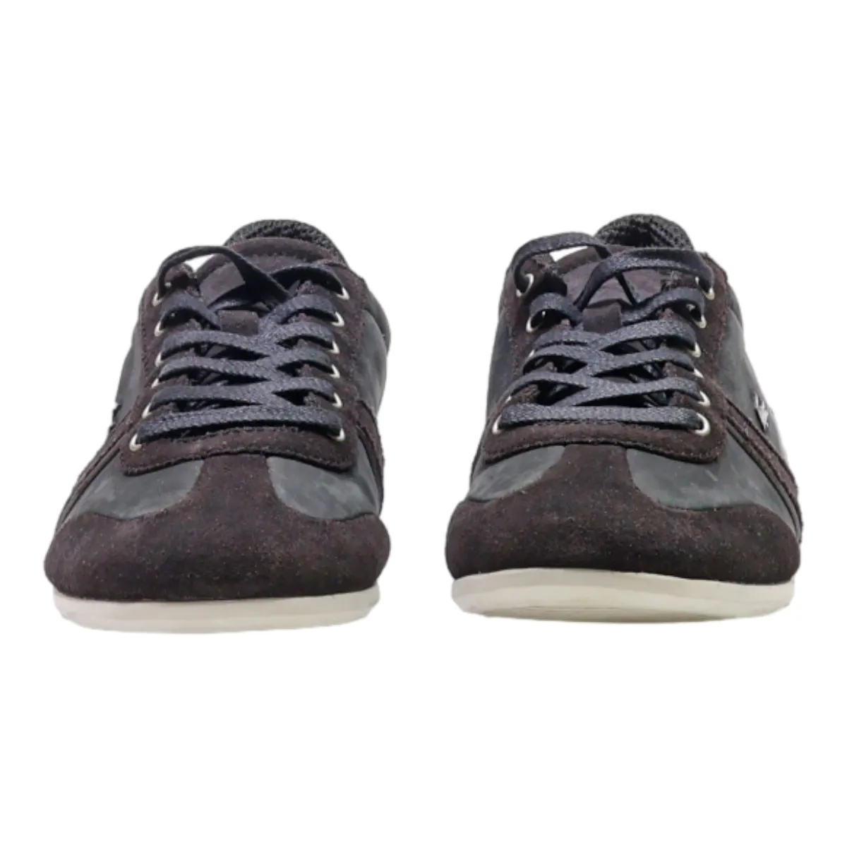 LACOSTE Low Top Trainers Black Suede Womens UK 4