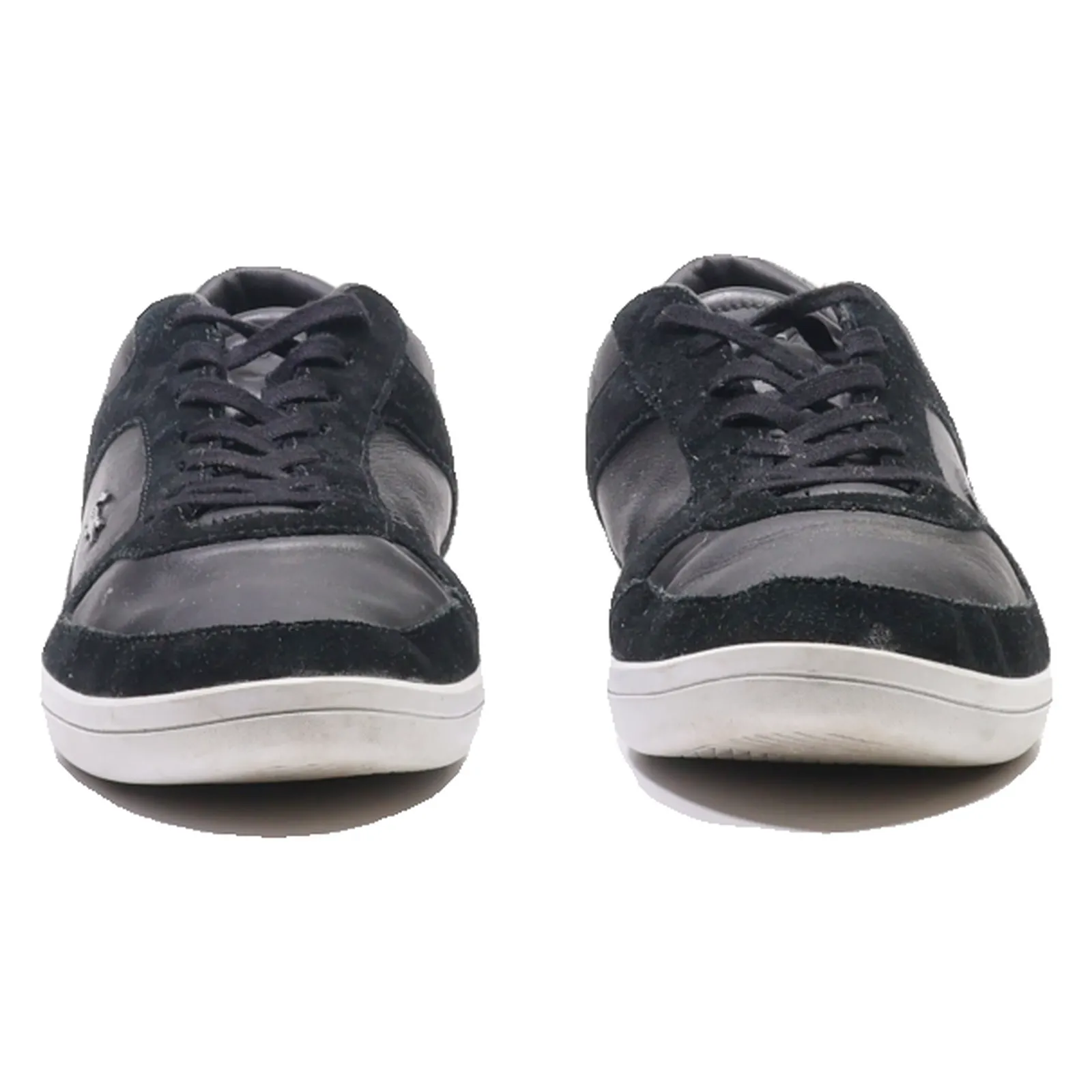LACOSTE Sneaker Trainers Black Leather Mens UK 11