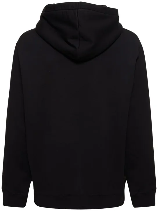 Lanvin   Logo embroidery oversized cotton hoodie 