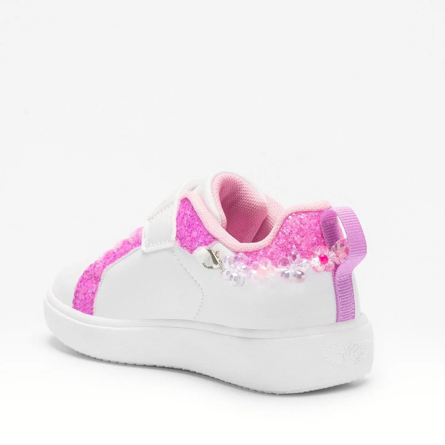 Lelli Kelly Gioiello Girls Pink Glitter White Multi Coloured Charm Bracelet Trainers