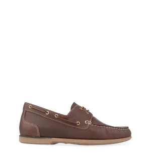Lithium Chocolate Leather Boat Shoes