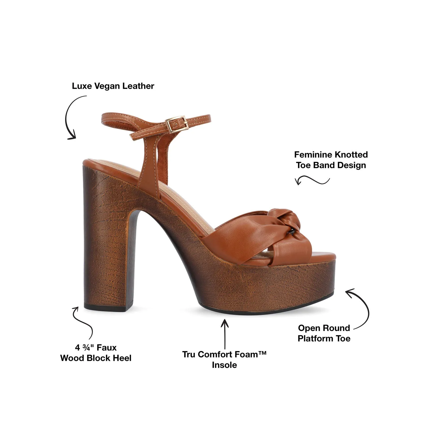 LORRICA HEELED SANDALS IN FAUX LEATHER