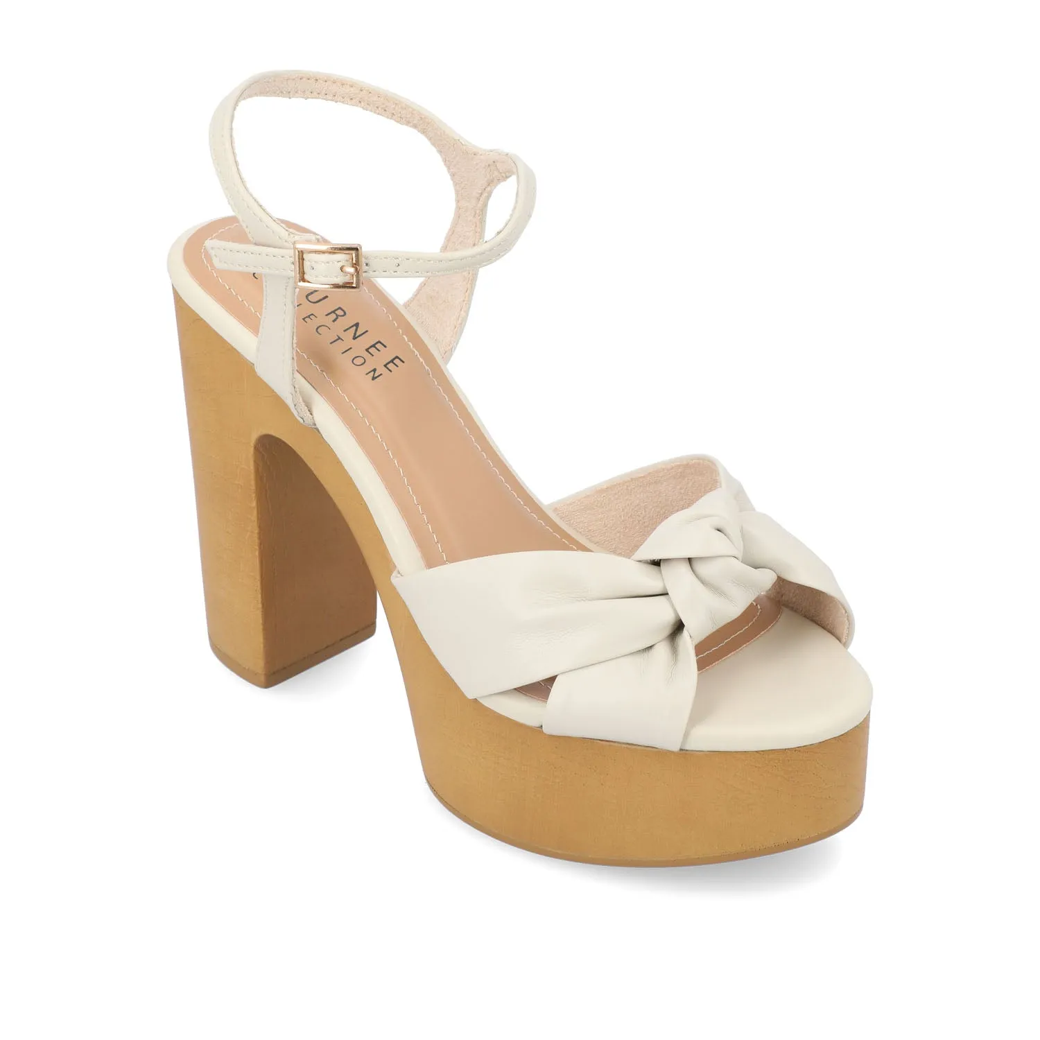 LORRICA HEELED SANDALS IN FAUX LEATHER