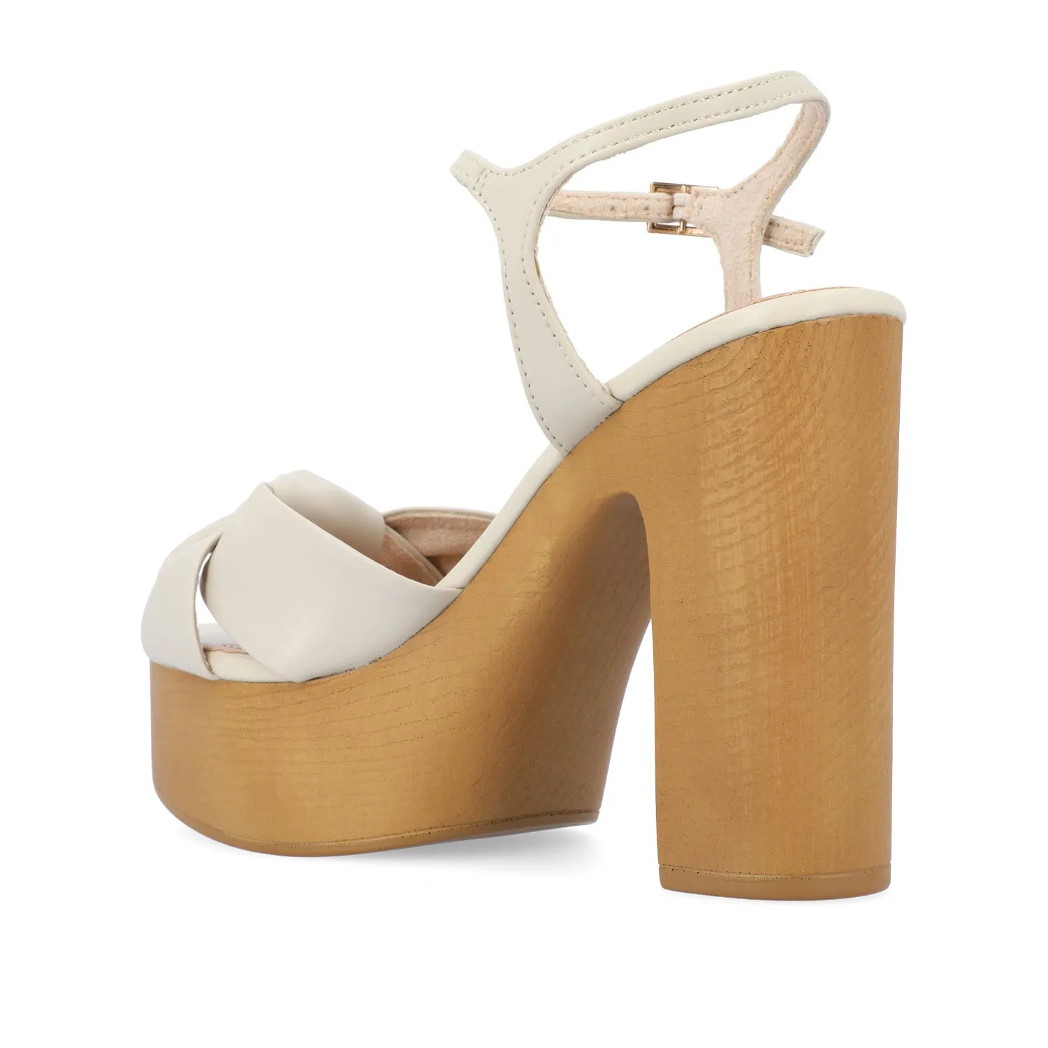 LORRICA HEELED SANDALS IN FAUX LEATHER