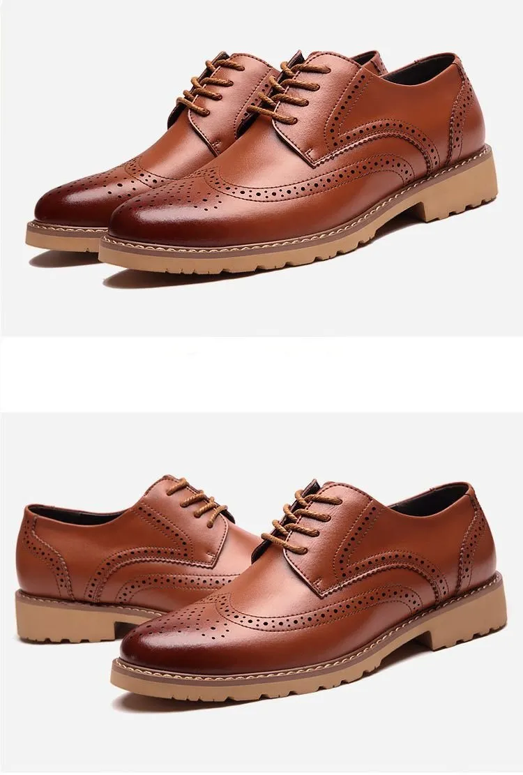 Luxury Vintage Leather British Brogues