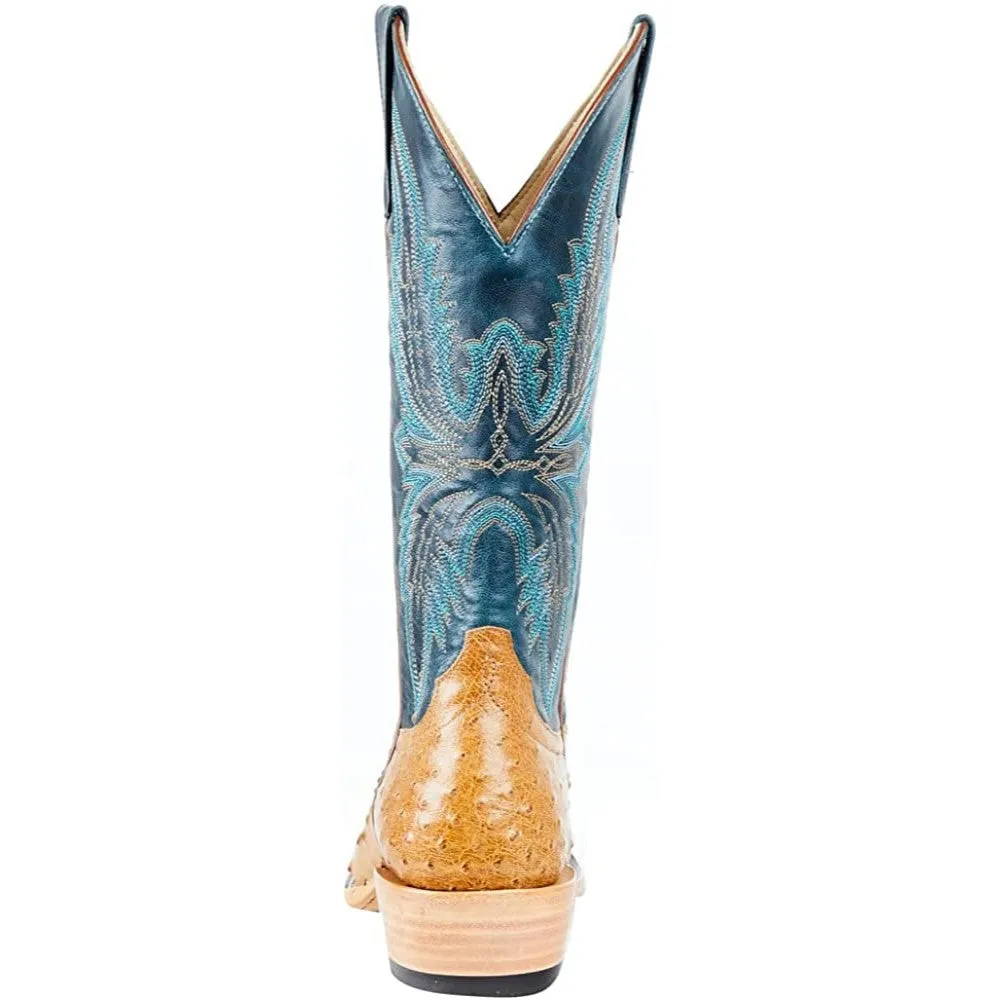 Macie Bean Ladies Antique Saddle Full Quill  Navy Boots M9503