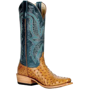 Macie Bean Ladies Antique Saddle Full Quill  Navy Boots M9503